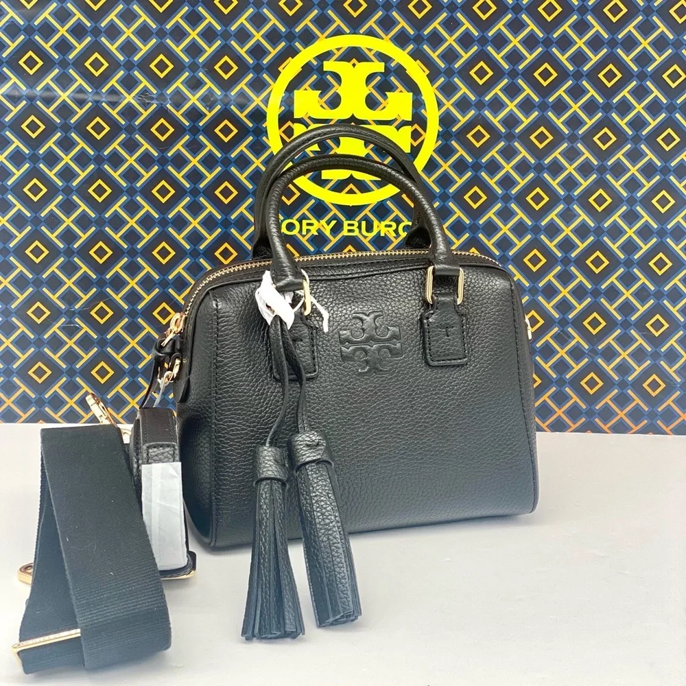 Tory Burch Thea Mini Web Satchel Black